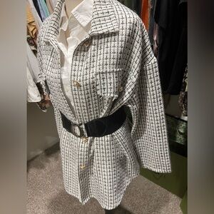 PLM tweed oversized jacket, size medium.